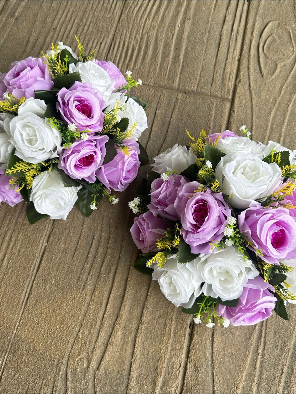 Artificial Flower Taper Candle Rings Set of 2 Floral Candle Holders Farmhouse